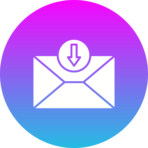 bandeja de entrada de correo Generic gradient fill icono