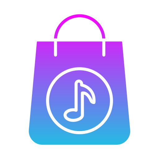 aplikacja sklepu muzycznego Generic gradient fill ikona