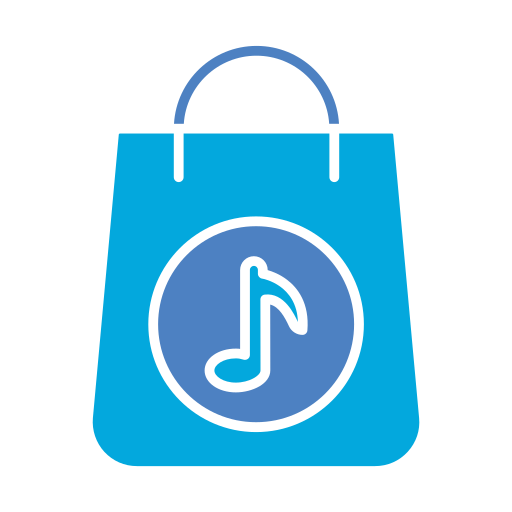 aplicación de la tienda de música Generic color fill icono