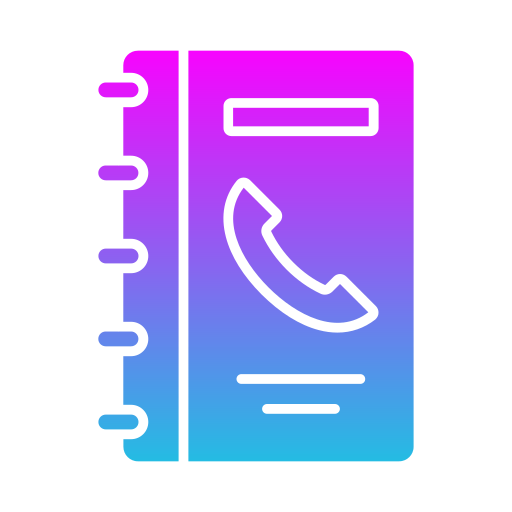 Phone book Generic gradient fill icon