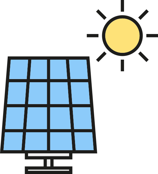 Énergie solaire Generic color lineal-color Icône