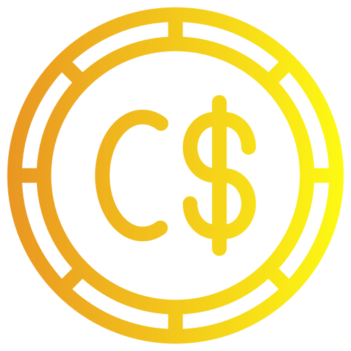 Canadian dollar Generic gradient outline icon