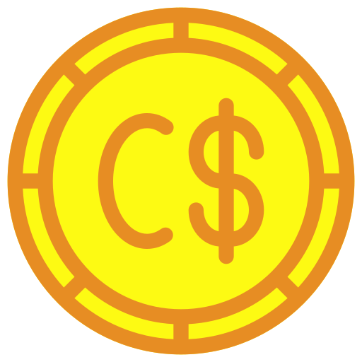 Canadian dollar Generic color fill icon