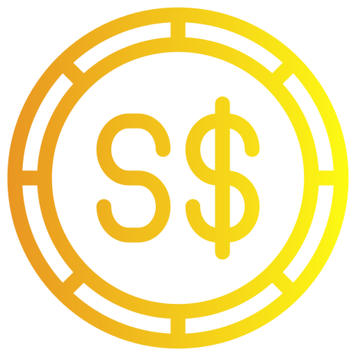 dolar de singapur Generic gradient outline icono
