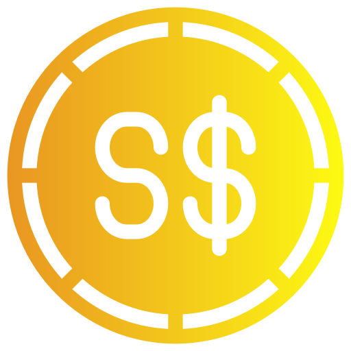 singapur-dollar Generic gradient fill icon