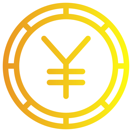 yen Generic gradient outline icona