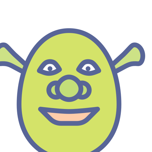 shrek Amogh Design Soft Lineal Color ikona