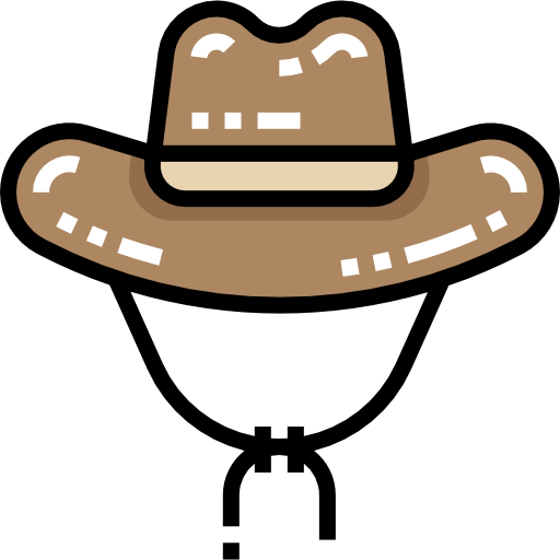 cowboy Detailed Straight Lineal color icon