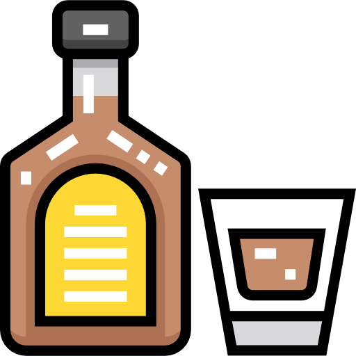 Whiskey Detailed Straight Lineal color icon