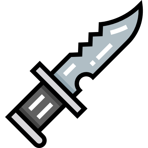 cuchillo Detailed Straight Lineal color icono
