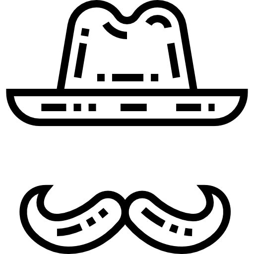vaquero Detailed Straight Lineal icono