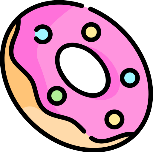 Donut Kawaii Lineal color icon