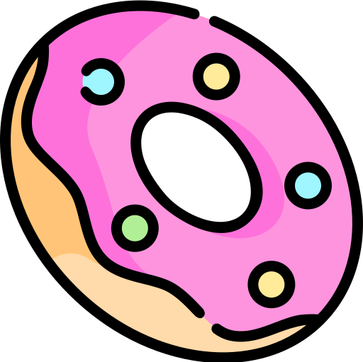 krapfen Kawaii Lineal color icon