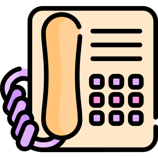 電話 Kawaii Lineal color icon