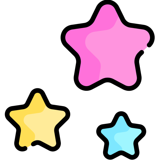 estrelas Kawaii Lineal color Ícone