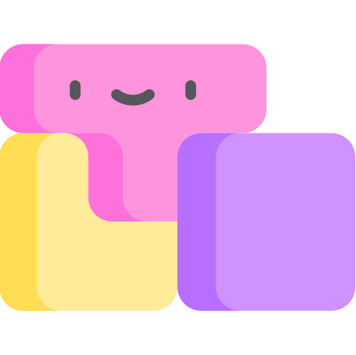 tetris Kawaii Flat Ícone