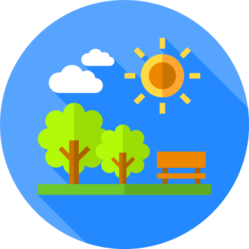 공원 Flat Circular Flat icon