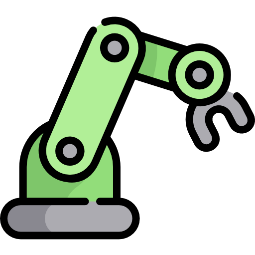 brazo robotico Kawaii Lineal color icono