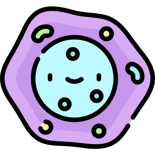 célula Kawaii Lineal color icono