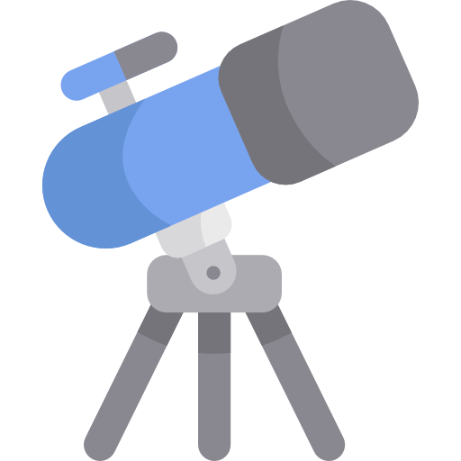 망원경 Kawaii Flat icon