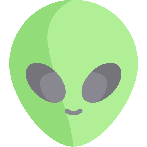 extraterrestre Kawaii Flat Icône