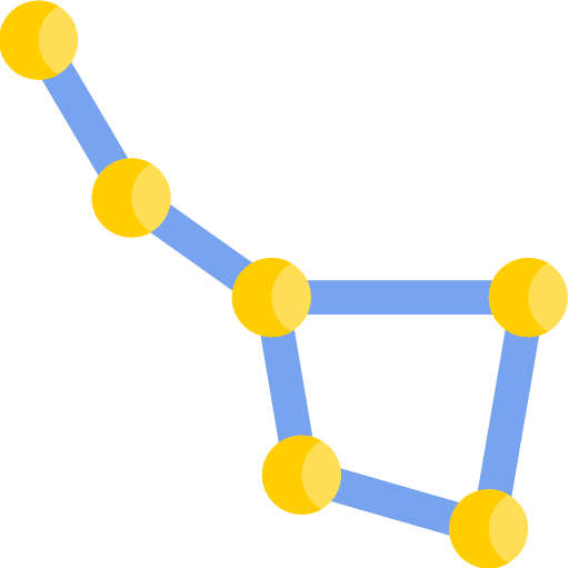 constelación Kawaii Flat icono