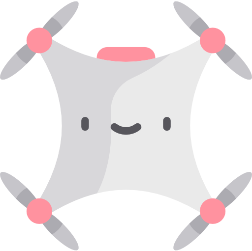 Drone Kawaii Flat icon