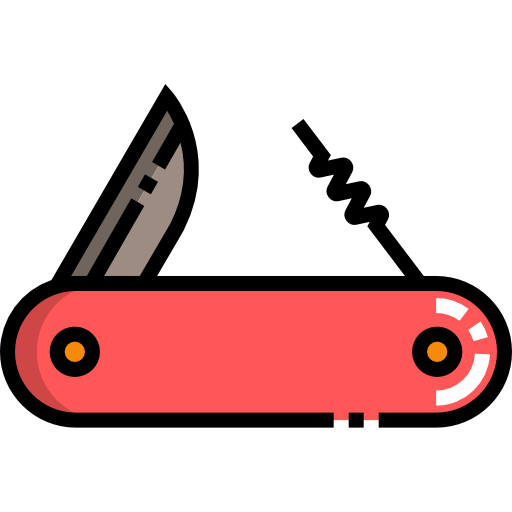 szwajcarski nóż Detailed Straight Lineal color ikona