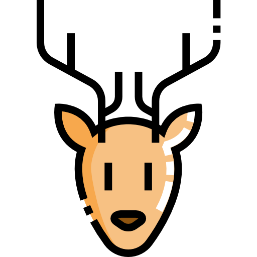 鹿 Detailed Straight Lineal color icon