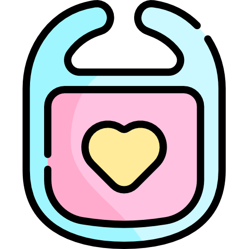 よだれかけ Kawaii Lineal color icon