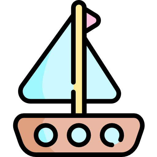 bote Kawaii Lineal color icono