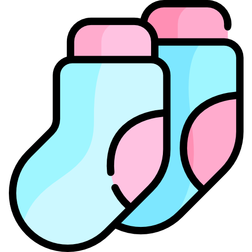 sokken Kawaii Lineal color icoon