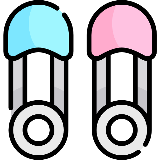 Safety pin Kawaii Lineal color icon