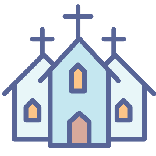 교회 Amogh Design Soft Lineal Color icon