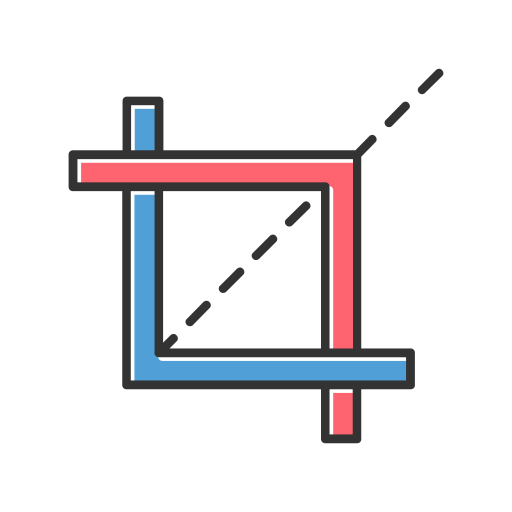 strumento di ritaglio Generic color lineal-color icona