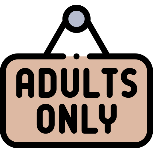 Adults only Detailed Rounded Lineal color icon