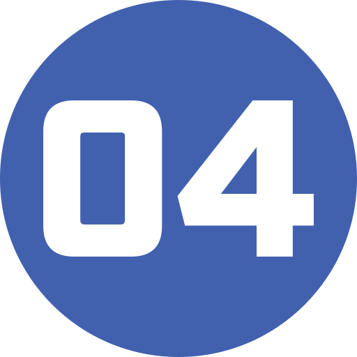 Number 4 Generic color fill icon