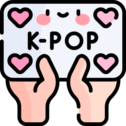 k-pop Kawaii Lineal color icono