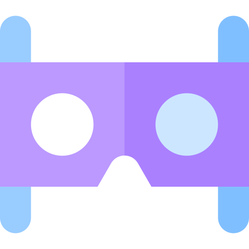 Stereoscopic viewer Basic Straight Flat icon
