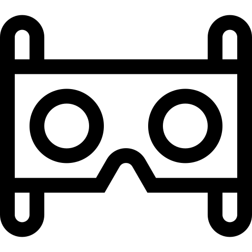 stereoscopische kijker Basic Straight Lineal icoon