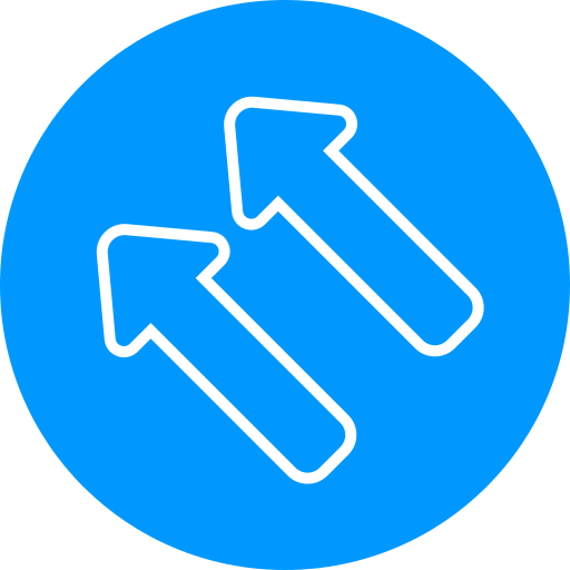 Upper left arrows Generic color fill icon