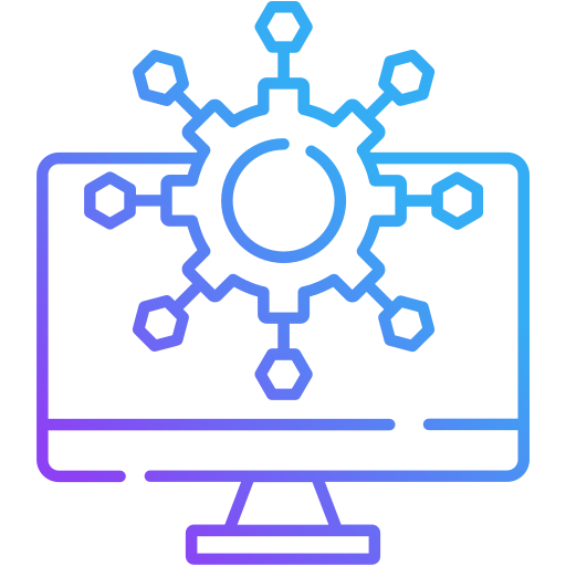 Microservice Generic gradient outline icon