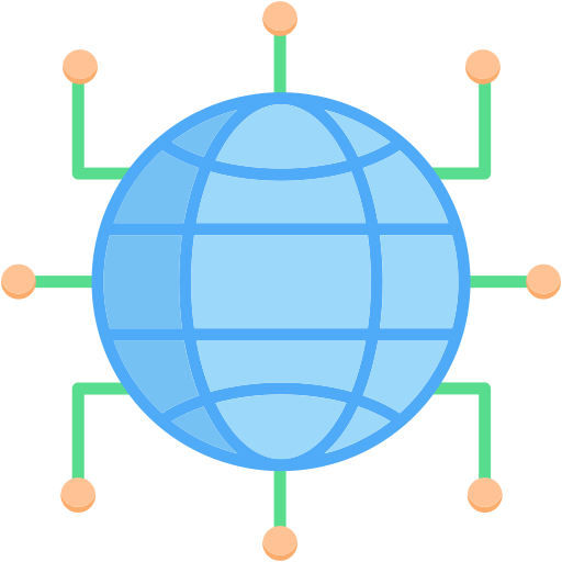 conexión mundial Generic color fill icono