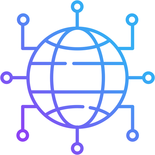 conexión mundial Generic gradient outline icono