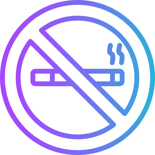 niet roken Generic gradient outline icoon