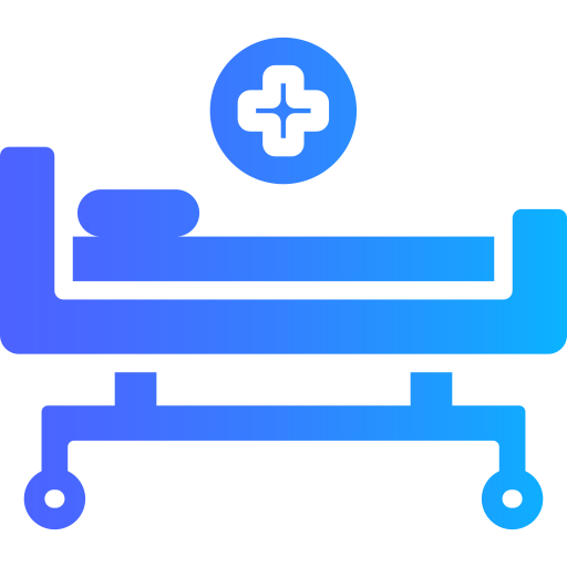 cama de hospital Generic gradient fill icono