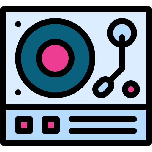 Turntable Generic color lineal-color icon