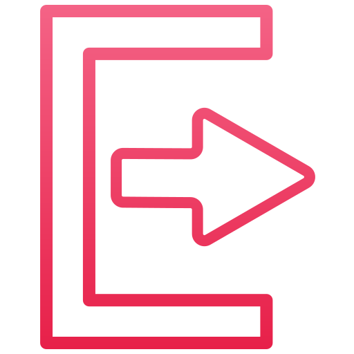 Logout Generic gradient outline icon
