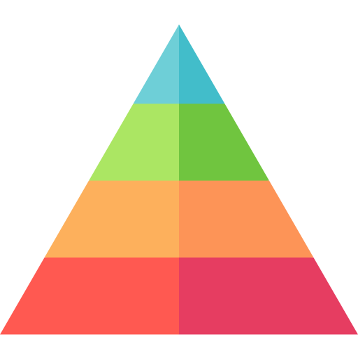 pyramidendiagramm Basic Straight Flat icon