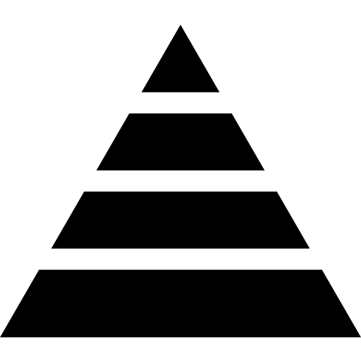 Пирамидальная диаграмма Basic Straight Filled иконка